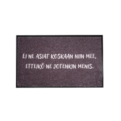 Yksivärinen matto omalla tekstillä