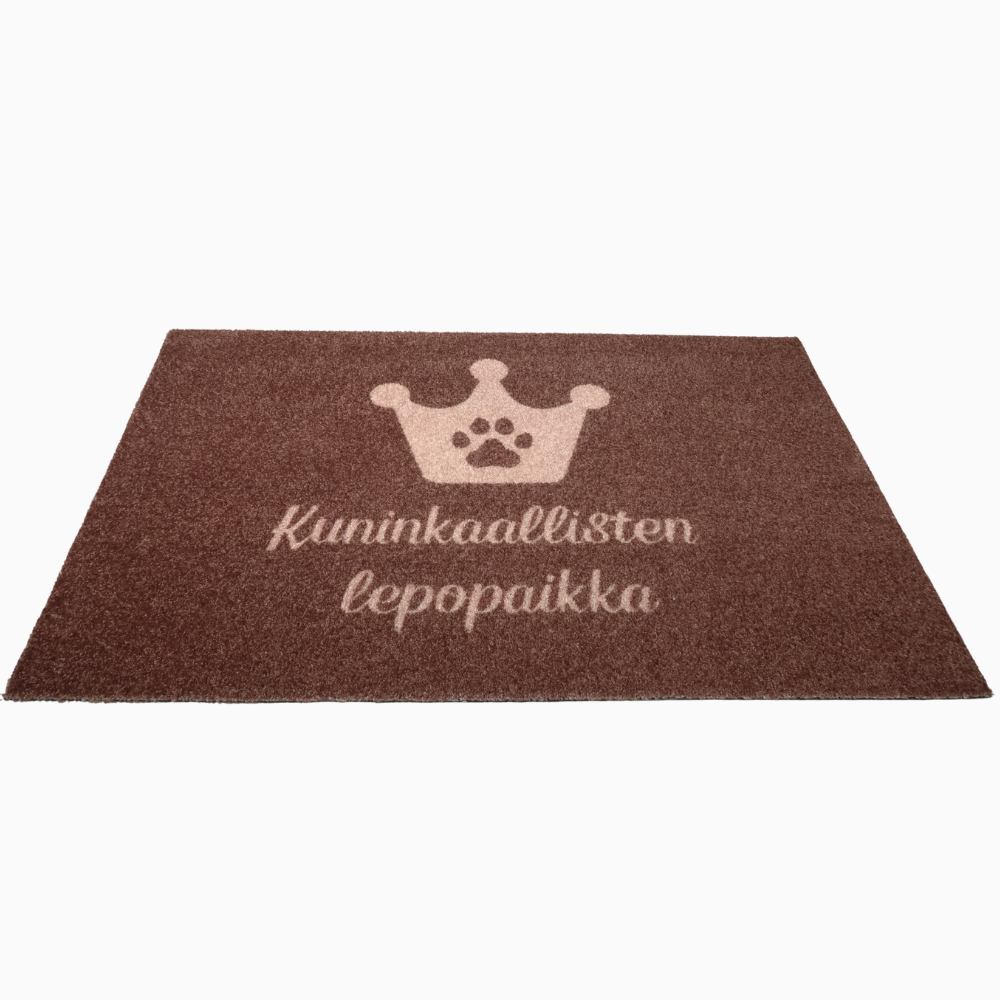 Lemmikin oma matto kruunu-kuviolla, personoitava (90x60 cm)
