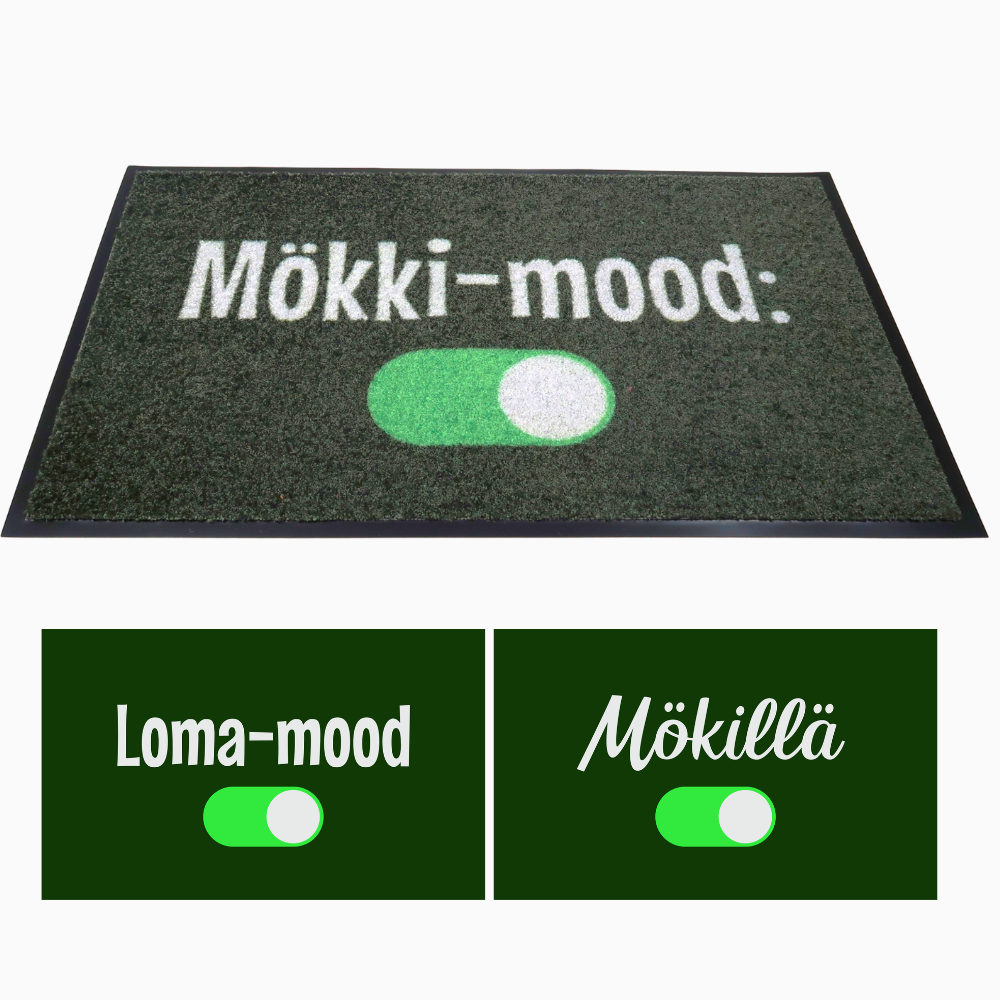 Personoitava vihreä kynnysmatto - Mökki-mood