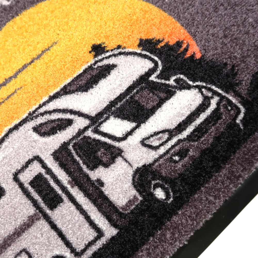 Kynnysmatto asuntoautoon 75x45cm - "Koti on siellä missä auto"