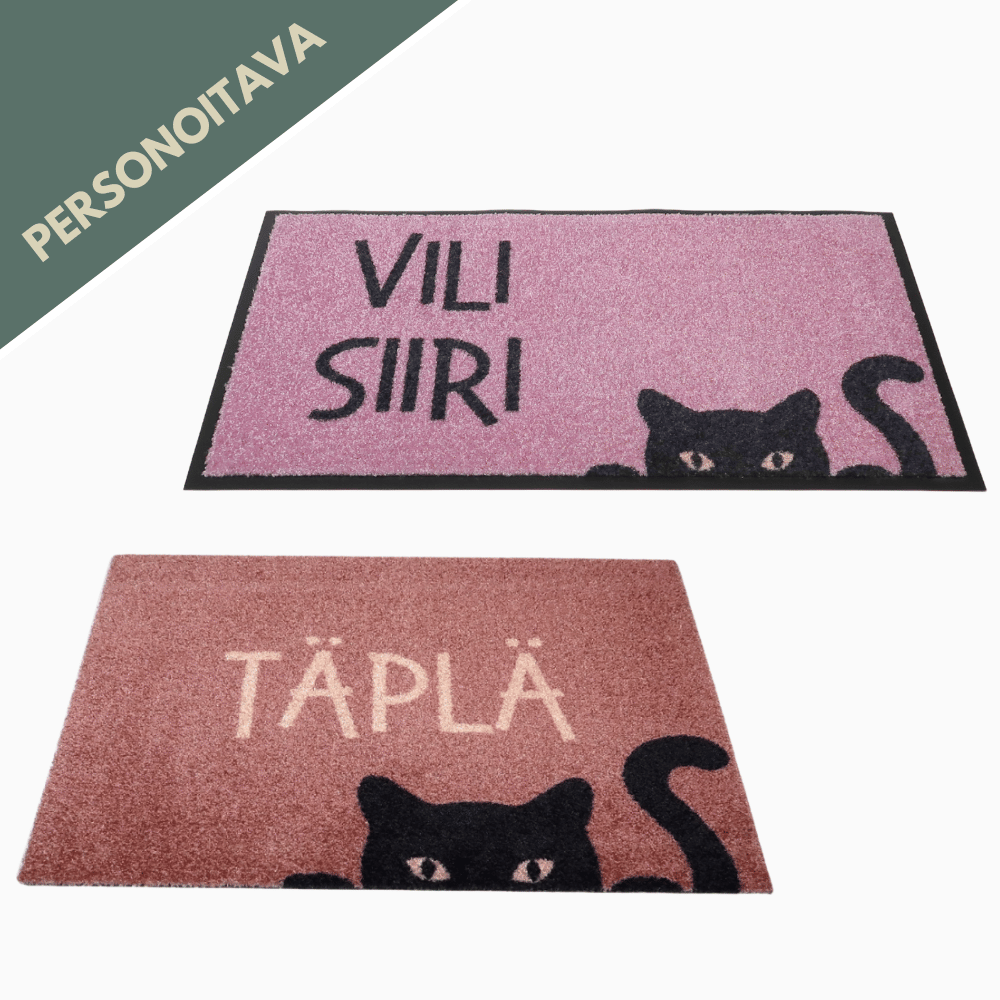 Personoitava kissamatto nimillä - “Kissa kurkkaa” kynnysmatto