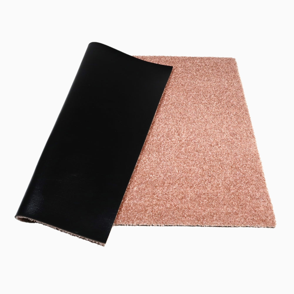 Beige ovimatto - "Live, laugh, leave"