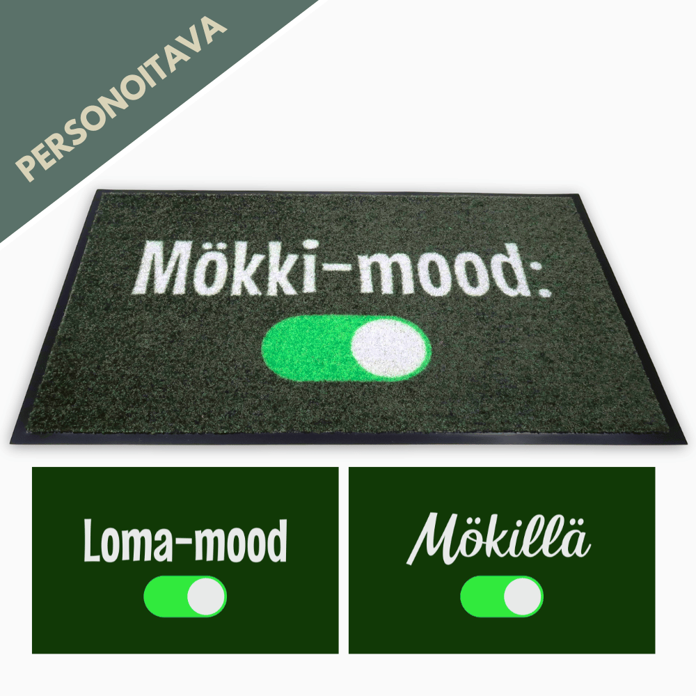 Personoitava vihreä kynnysmatto - Mökki-mood