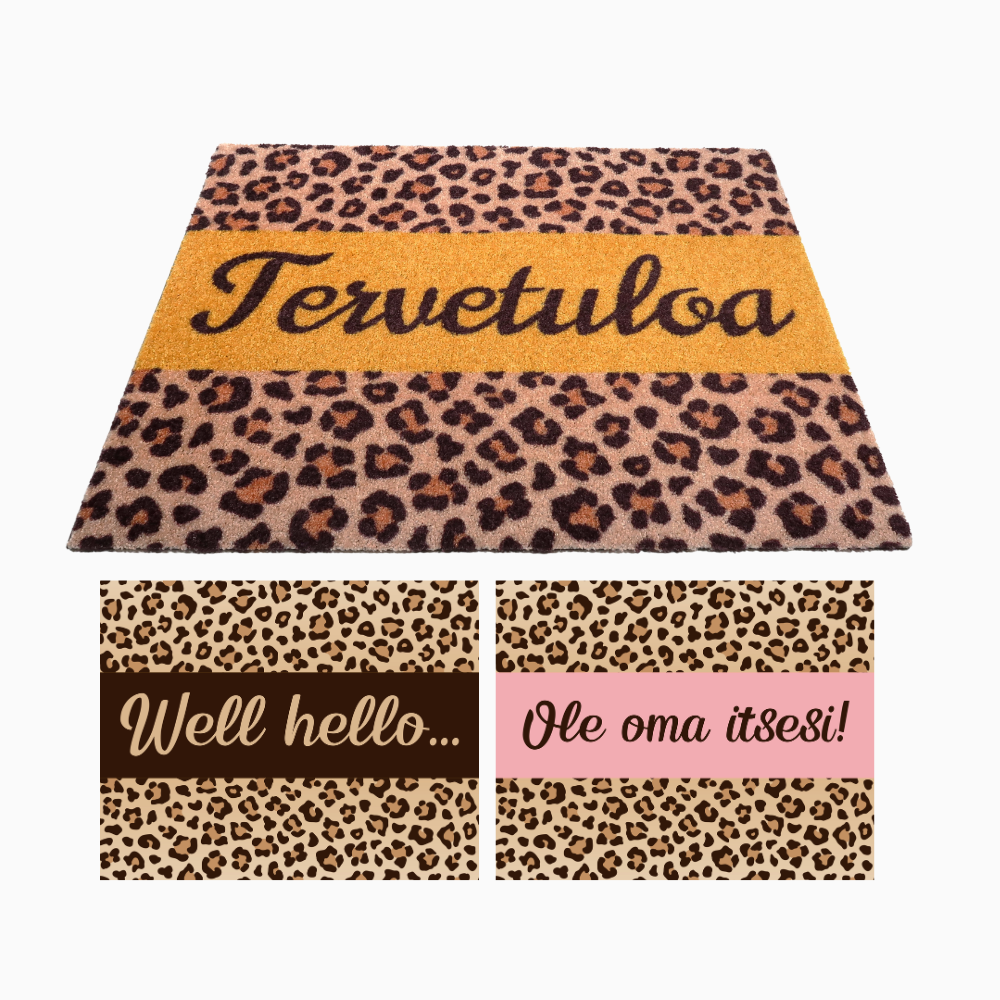 Personoitava kynnysmatto - leopardikuvio