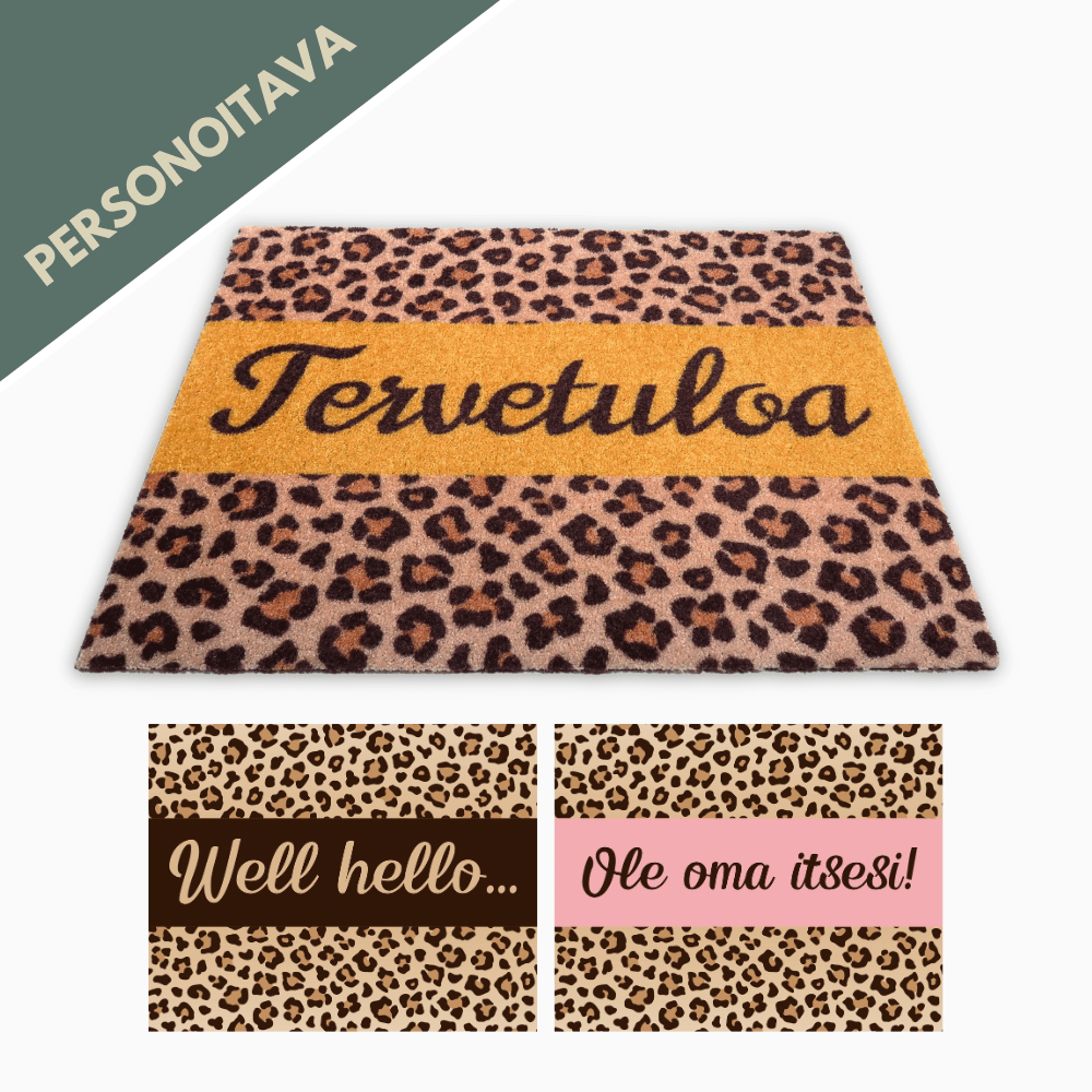 Personoitava kynnysmatto - leopardikuvio