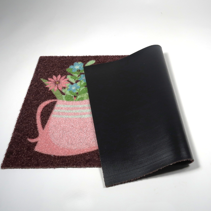 Kynnysmatto mökille, ruskea - Täällä kiire loppuu