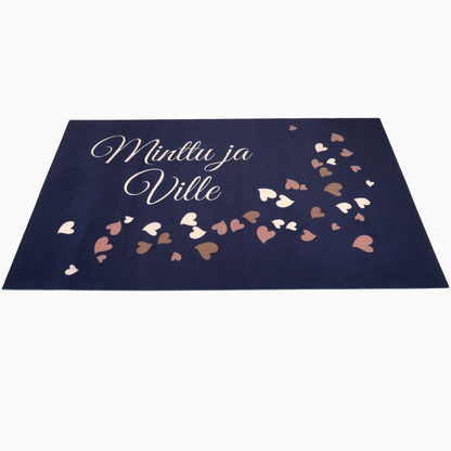 Matto juhliin omilla nimillä tai teksteillä - pienet sydämet