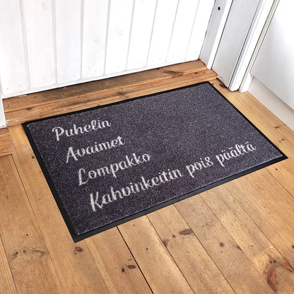 Muistilista ovimatto harmaa