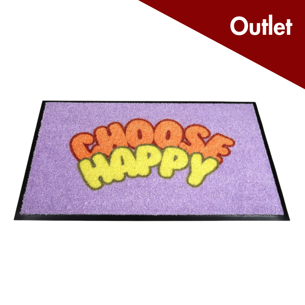 Värikäs ovimatto - "Choose happy" / Outlet
