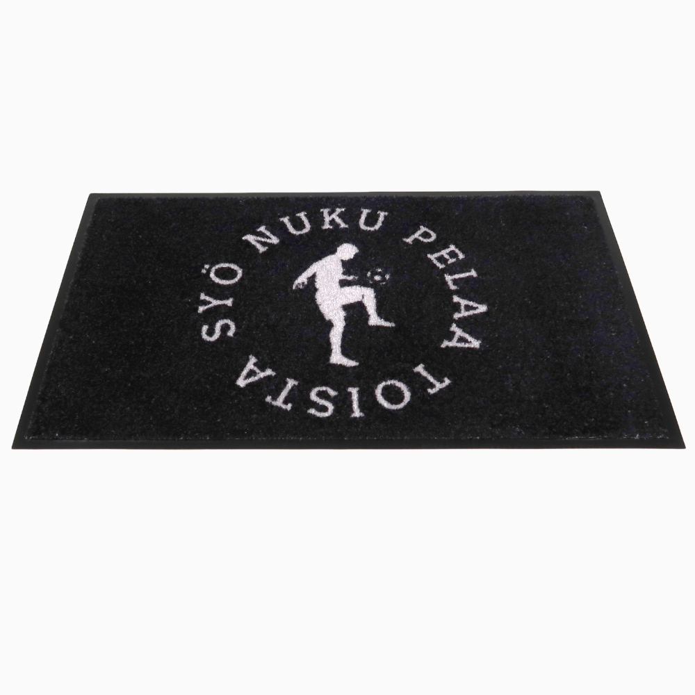 Täysin räätälöitävä ovimatto omalla tekstillä ja kuvalla