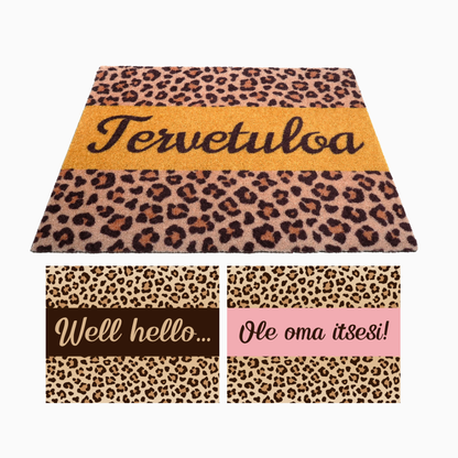 Personoitava kynnysmatto - leopardikuvio