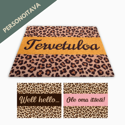 Personoitava kynnysmatto - leopardikuvio