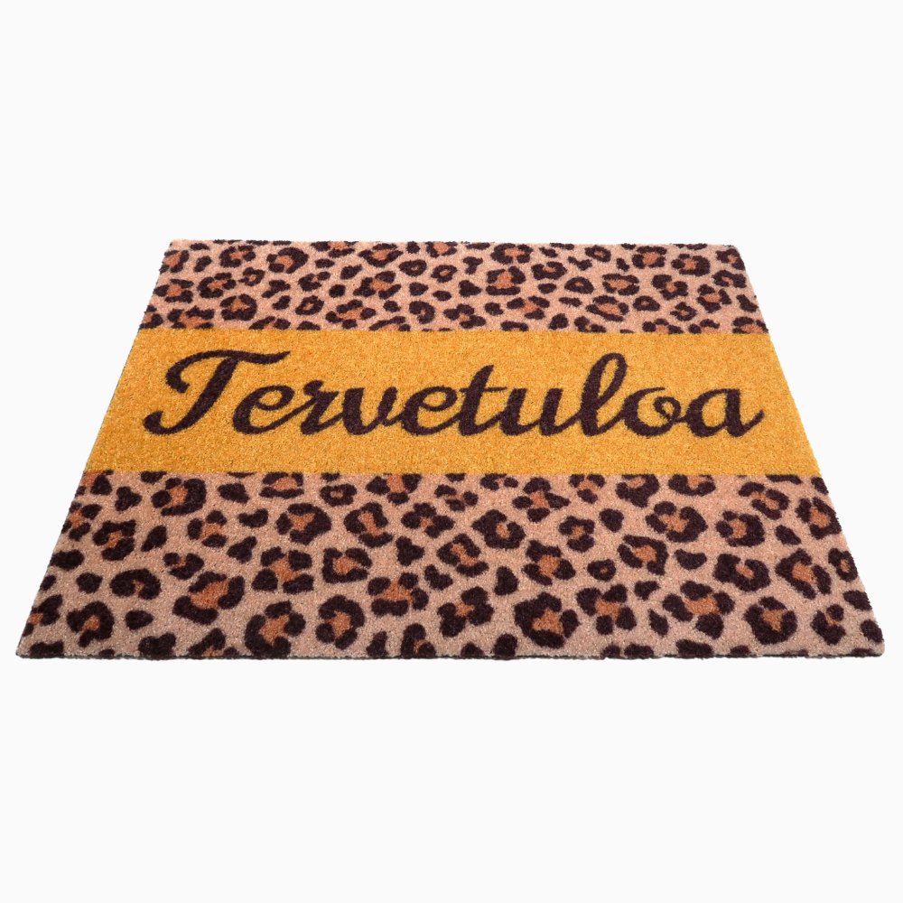 Tervetuloa-kynnysmatto, leopardikuvio