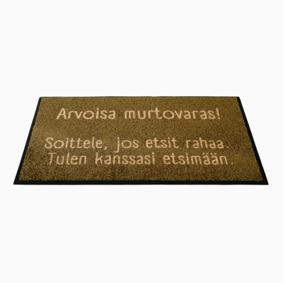 Hauska ovimatto - Viesti murtovarkaalle